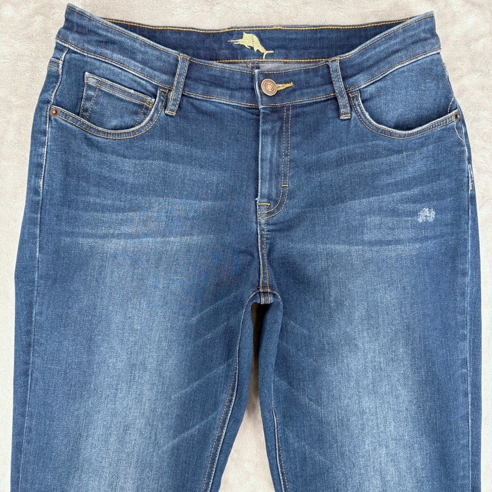 Tommy Bahama Jeans Women 28 (Fit 30x28.5) Blue Slim Boyfriend Coastal Resortwear